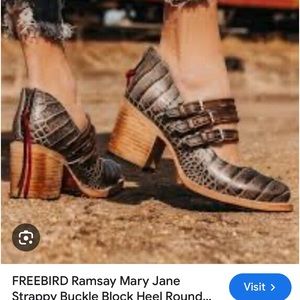Freebird “Ramsay” size8 crocodile stone